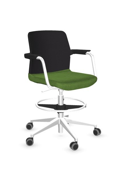 Scaun de Birou Wind Low Black Mesh Castors - 8-2.jpg