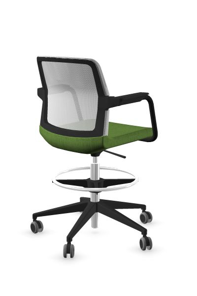 Scaun de Birou Wind Low Black Mesh Castors - 4-2.jpg