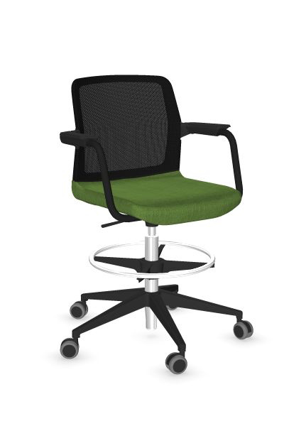 Scaun de Birou Wind Low Black Mesh Castors - 2-2.jpg