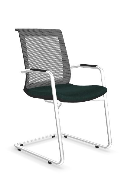 Scaun de Vizitator Eva Black Cantilever - 3-2.jpg