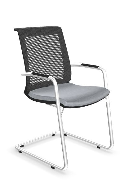 Scaun de Vizitator Eva Black Cantilever - 1-2.jpg