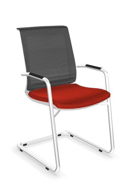 Scaun de Vizitator Eva White Cantilever - 9-2.jpg