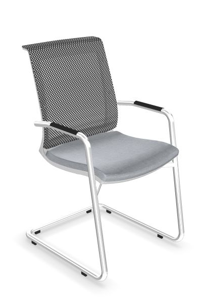 Scaun de Vizitator Eva White Cantilever - 1-2.jpg