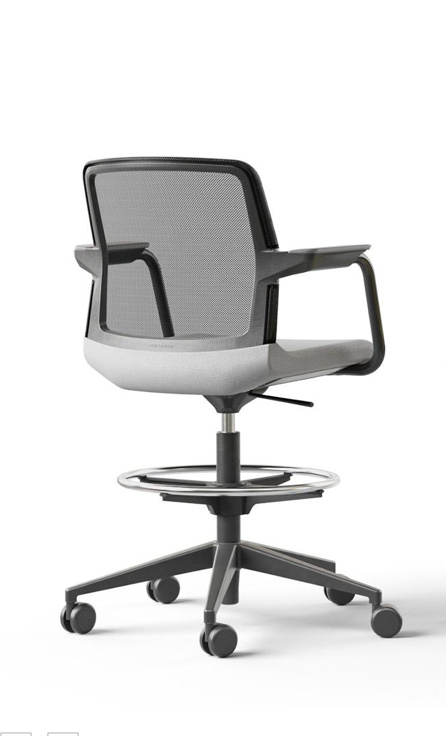Scaun de Birou Wind Low Black Mesh Castors