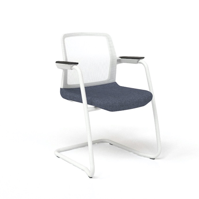 Scaun de Conferinta Wind White Cantilever