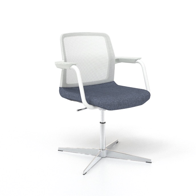 Scaun de Conferinta Wind Star Mesh White