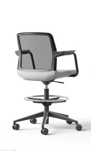 Scaun de Birou Wind Low Black Mesh Castors